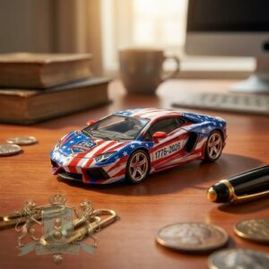 USA 250th Anniversary Hot Wheels Lamborghini Aventador LP700-4 Die-cast Car