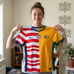 USA and Australia National Soccer Teams Combined National Soccer Jersey