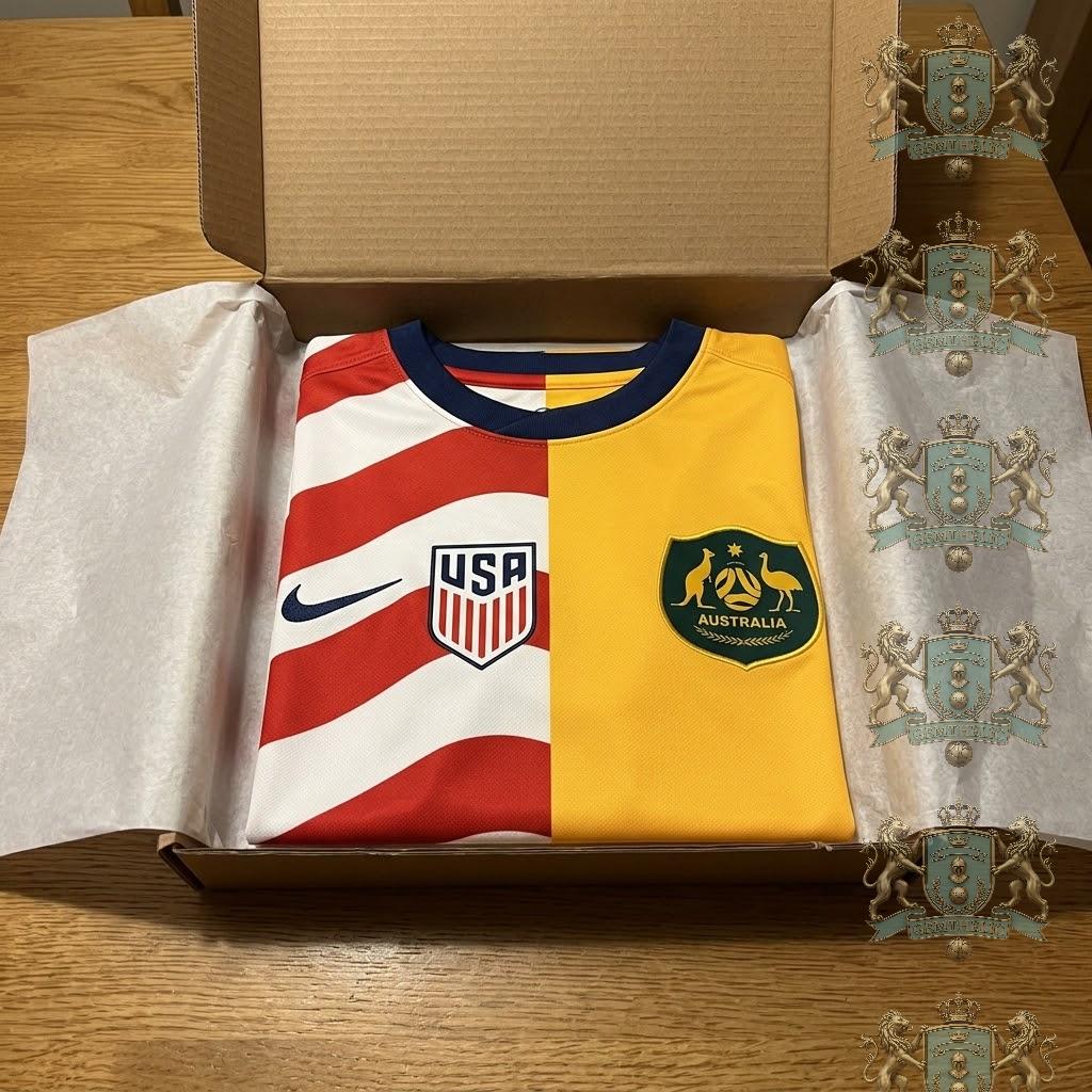 USA and Australia National Soccer Teams Combined National Soccer Jersey