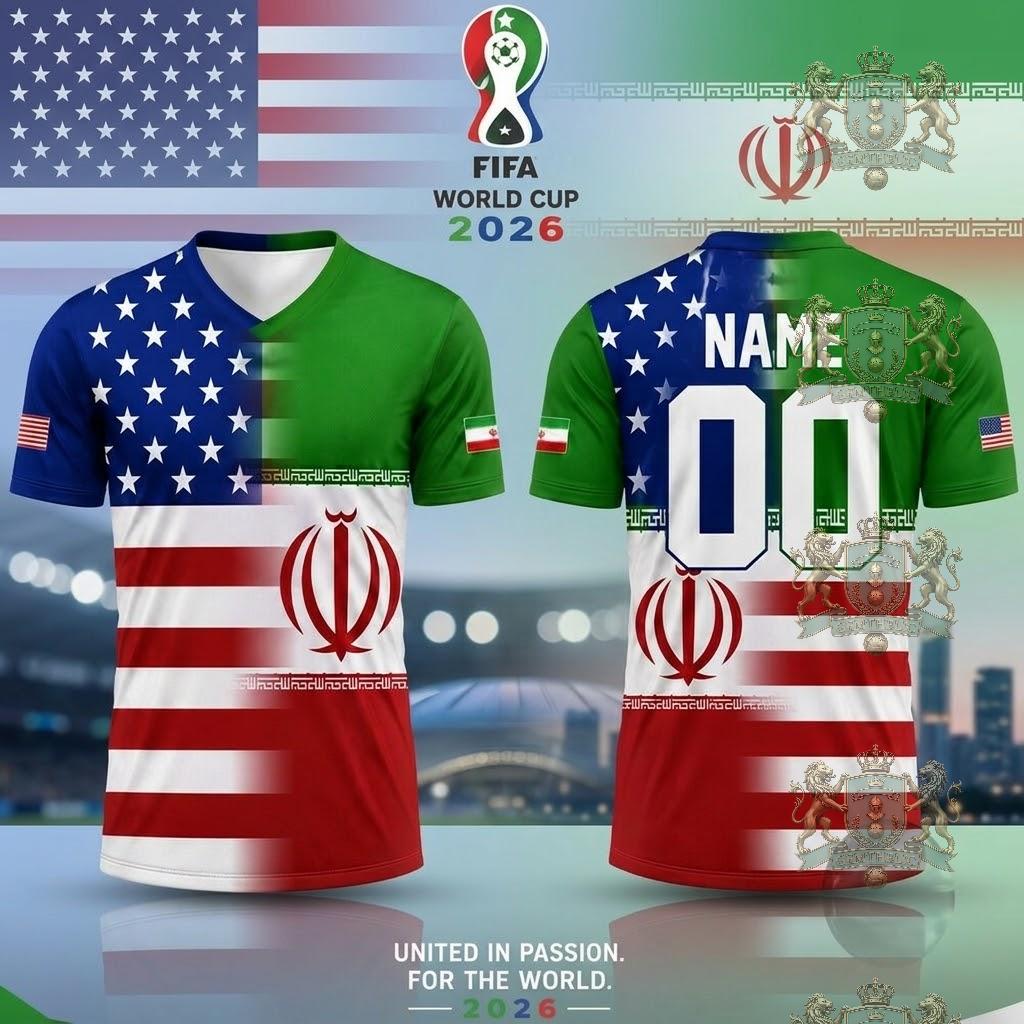 USA Iran FIFA World Cup 2026 T-Shirt - Front View
