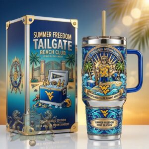 West Virginia Mountaineers Summer Tumbler