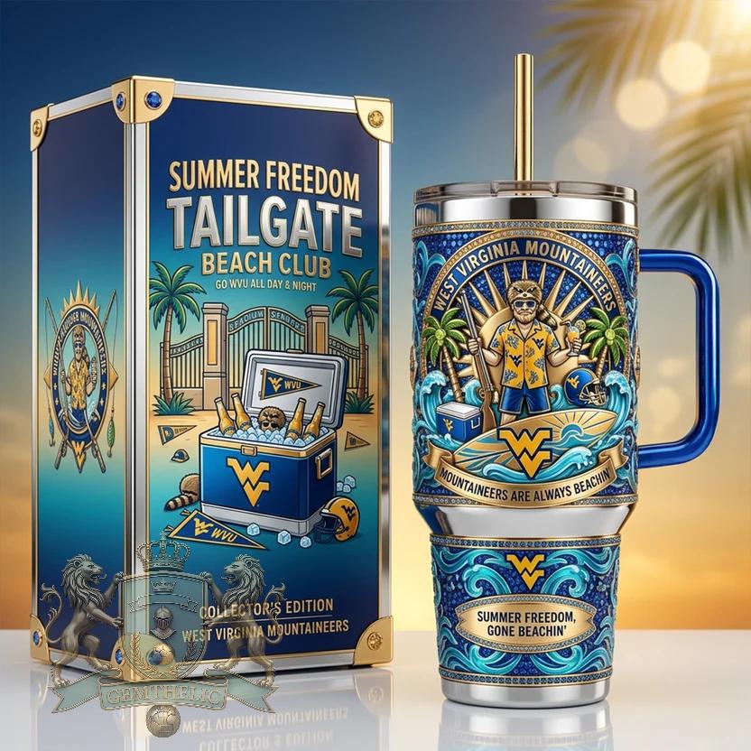 West Virginia Mountaineers Summer Tumbler - Front View
