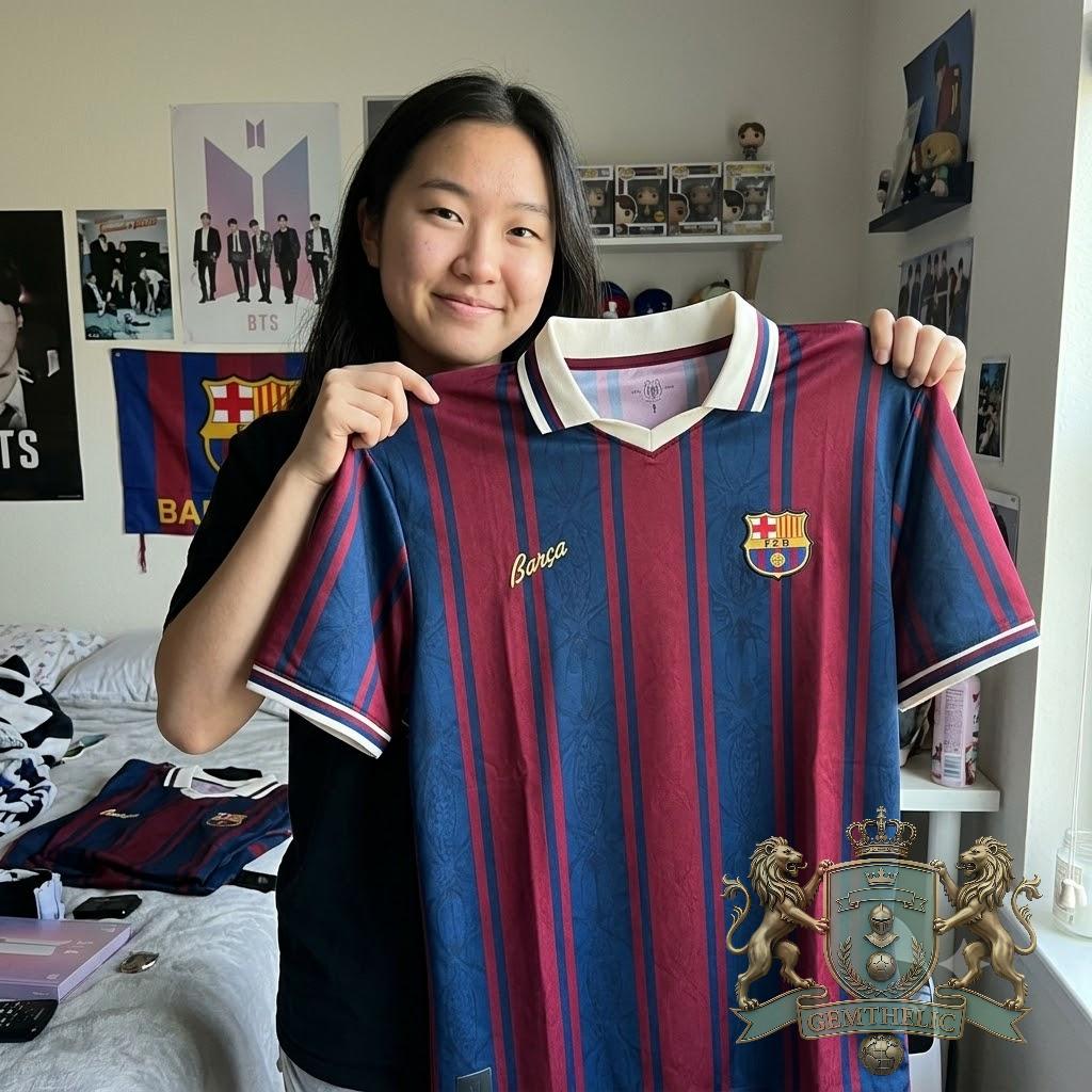 BTS Suga FC Barcelona Special Edition Soccer Jersey Shirt