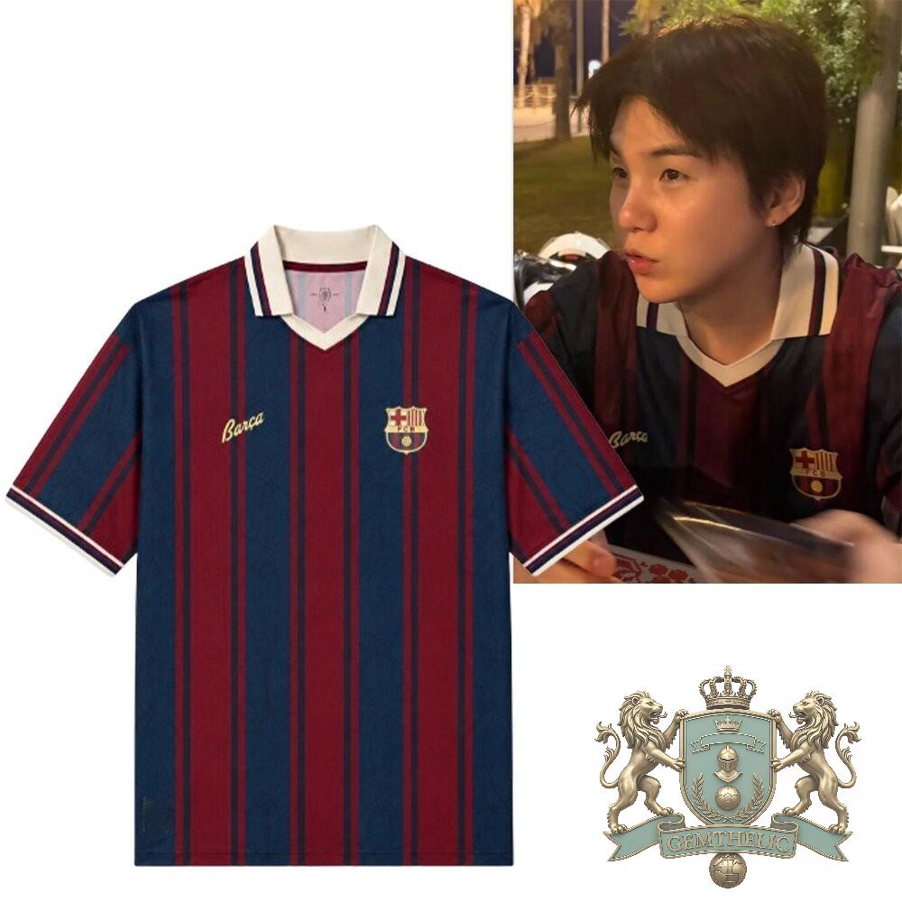 BTS Suga FC Barcelona Special Edition Soccer Jersey Shirt