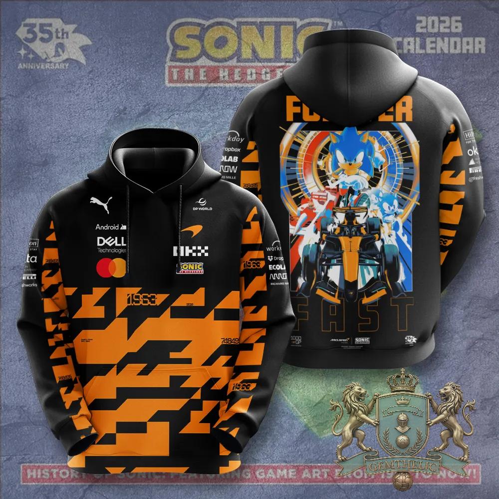 McLaren Sonic The Hedgehog 35th Anniversary 1963 Hoodie - Front View