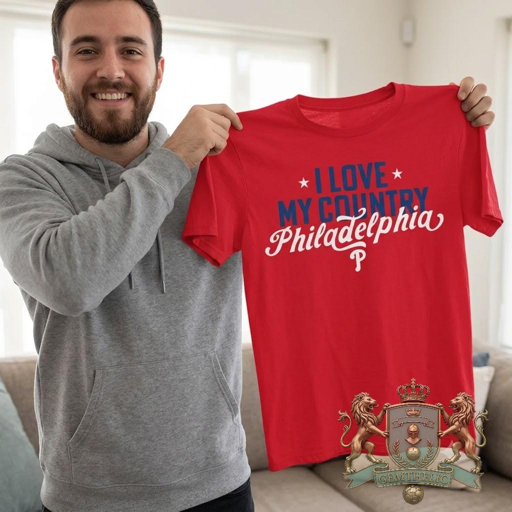 Philadelphia Phillies I Love My Country Philadelphia T-Shirt