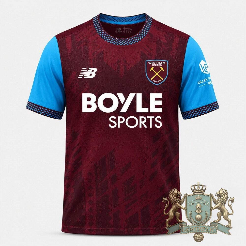 West Ham United BoyleSports Away Kit Football Jersey - Detail View