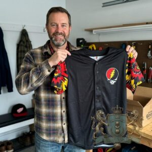 Grateful Dead 25 Steal Your Face Tie Dye Baseball Jersey