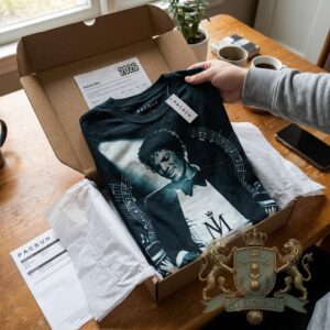 Michael Jackson Classic Portrait Music Notes T-Shirt