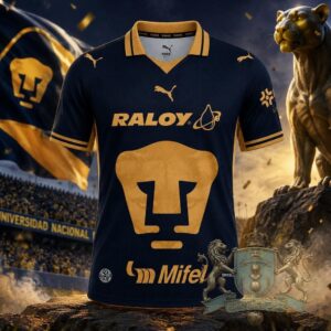Pumas UNAM Raloy Mife Navy Away Kit Soccer Jersey