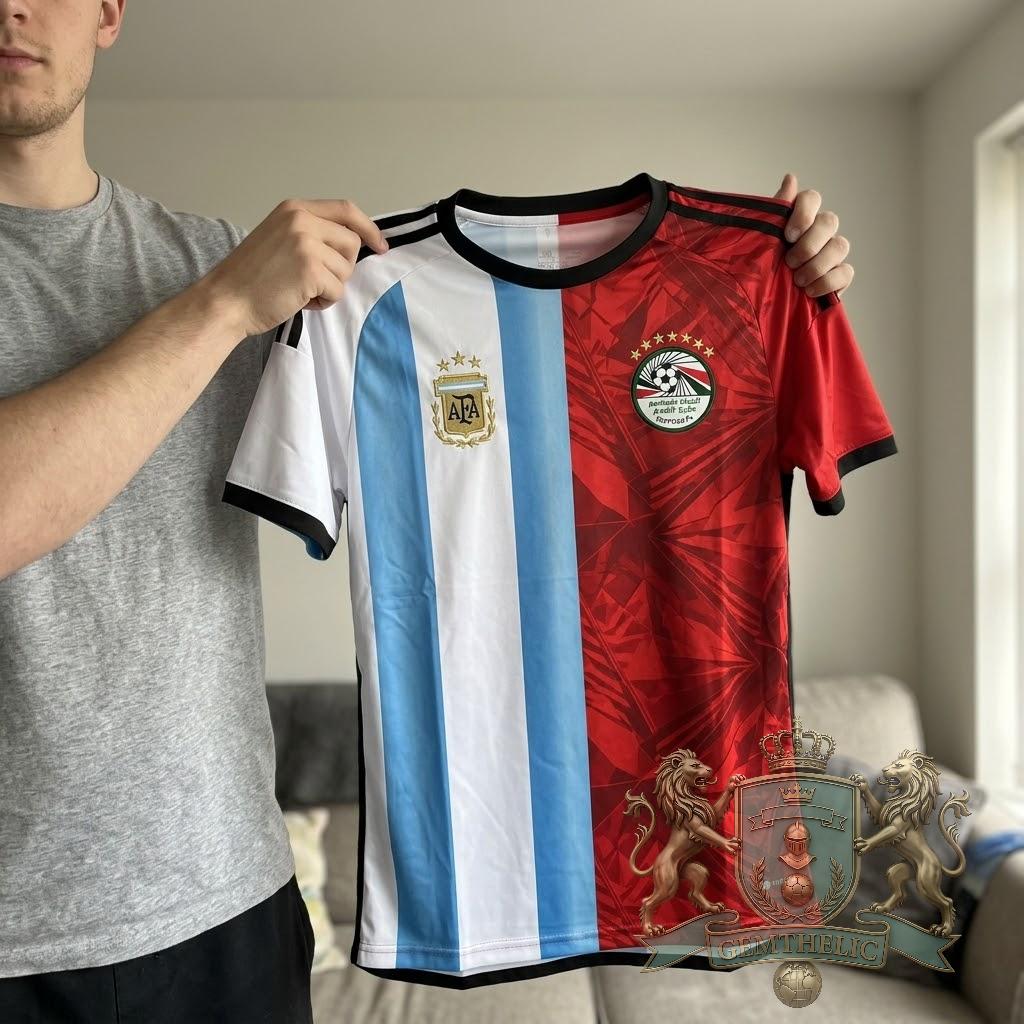 Argentina Egypt Split Football Jersey