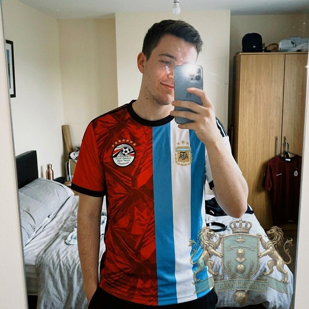 Argentina Egypt Split Football Jersey