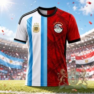 Argentina Egypt Split Football Jersey