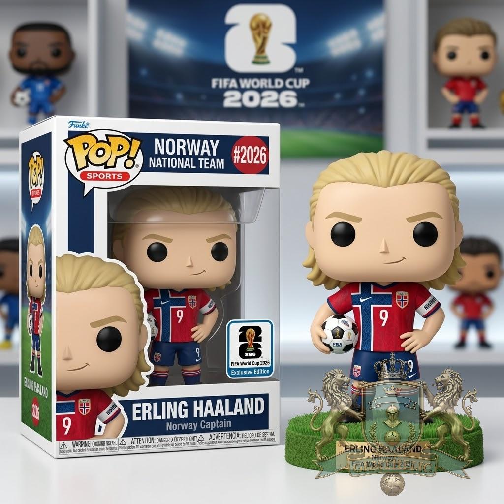 Erling Haaland Norway Captain FIFA World Cup 2026 Funko Pop Figure - Front View