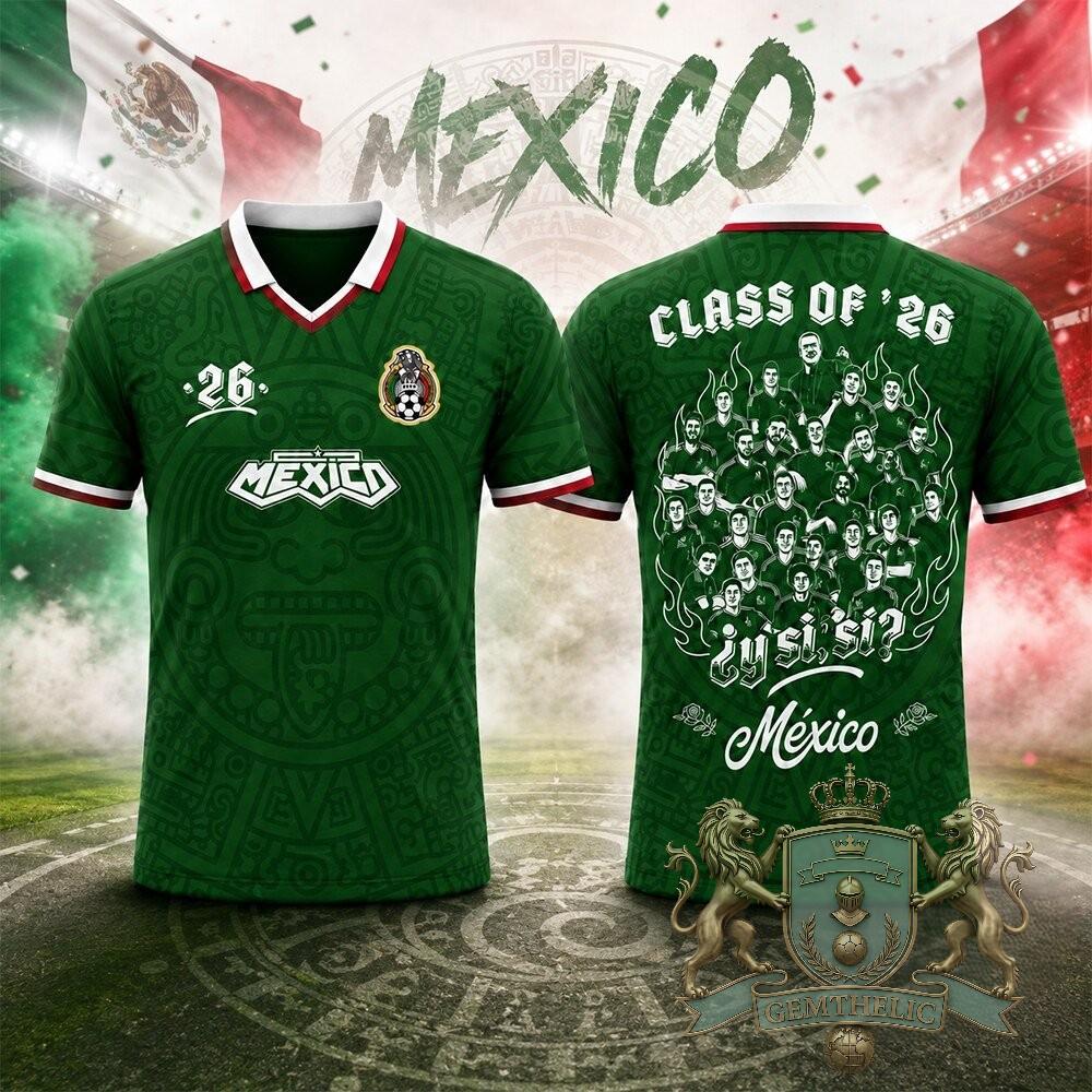 Mexico Class of 26 Soccer Squad Soccer Jersey - Front View