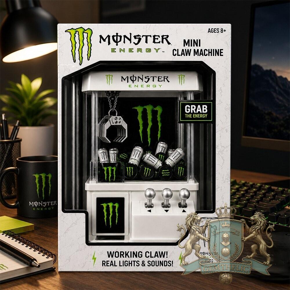 Monster Energy Mini Claw Machine Toy - Front View