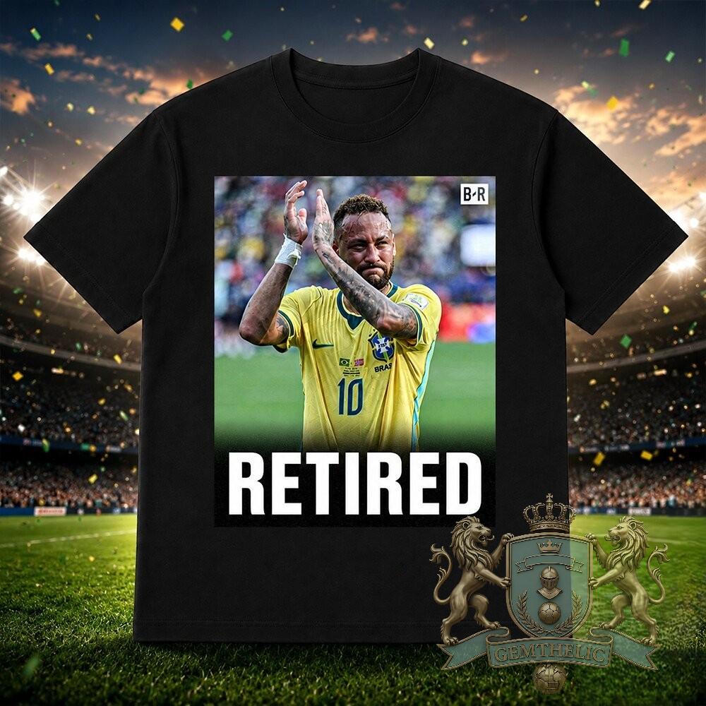 Neymar Jr Brazil Retired Graphic T-Shirt 2026 - Front View