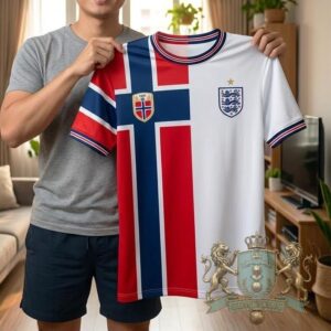 Norway England 2026 World Cup Match Split Football Jersey