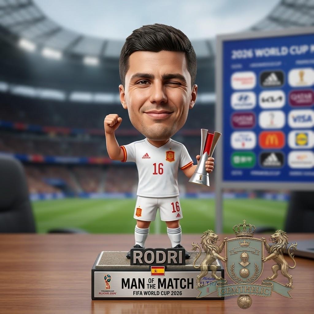 Rodri Spain FIFA World Cup 2026 Man of the Match Bobblehead