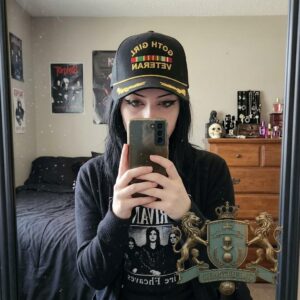 Goth Girl Veteran Hat Military Cap