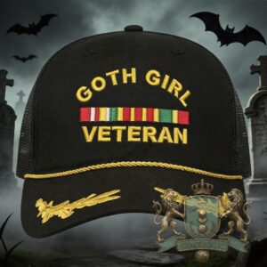 Goth Girl Veteran Hat Military Cap