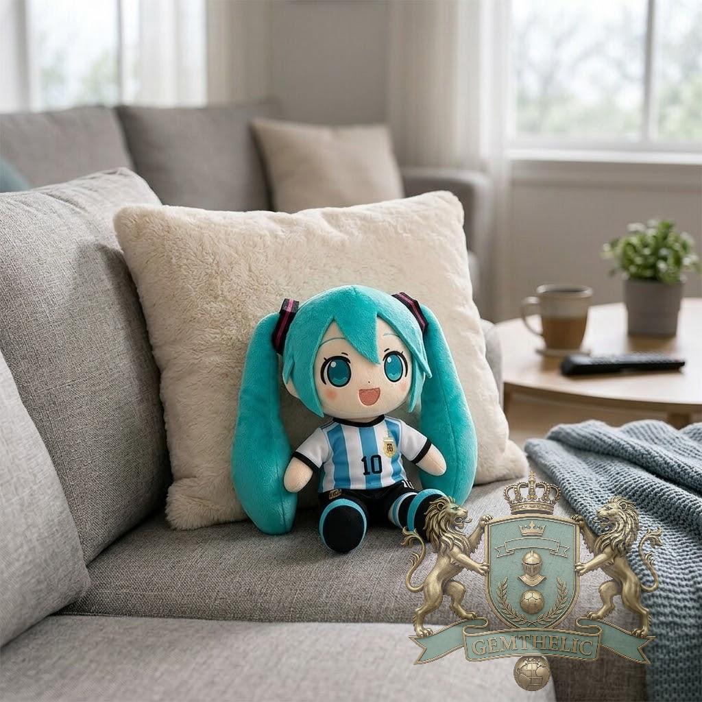 Hatsune Miku Argentina Messi World Cup 2026 Plush Doll