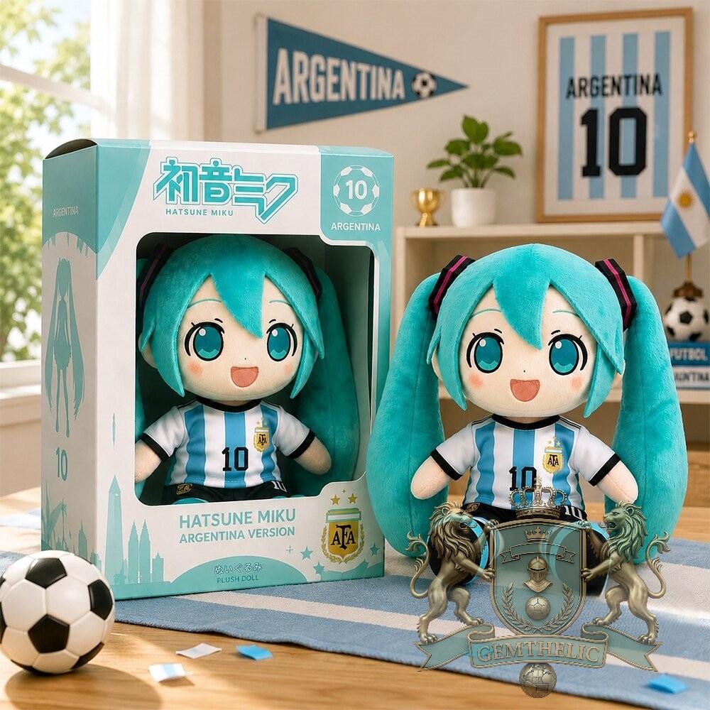 Hatsune Miku Argentina Messi World Cup 2026 Plush Doll - Detail View