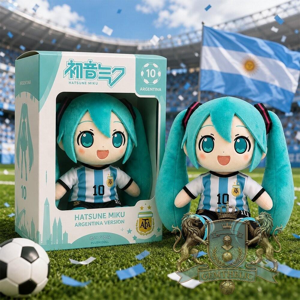 Hatsune Miku Argentina Messi World Cup 2026 Plush Doll