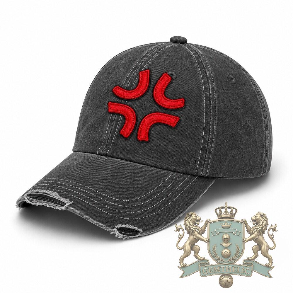 Angry Anger Symbol Trucker Cap - Detail View