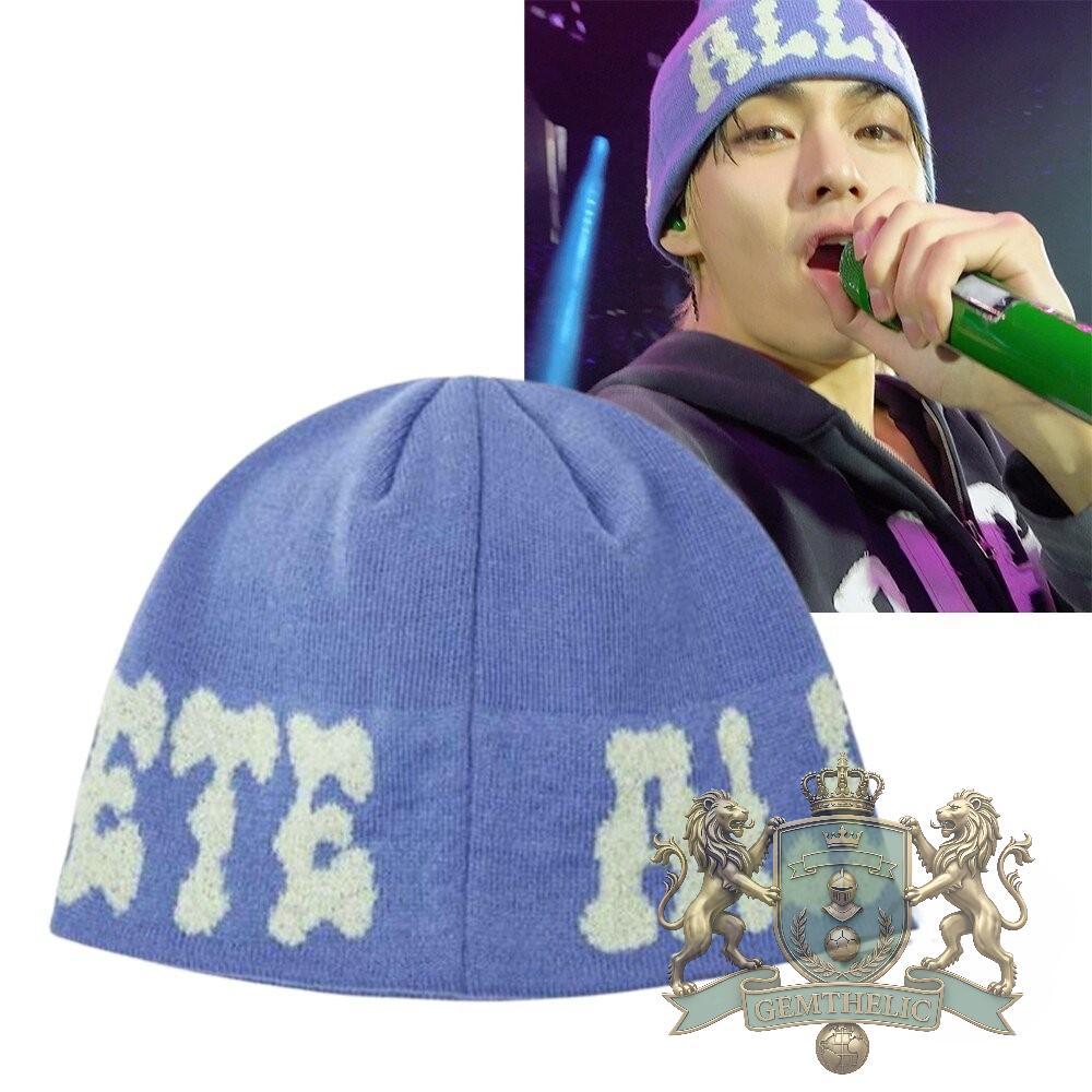 BTS V WORLD TOUR ARIRANG Allincomplete PomPom Logo Beanie 2026 - Front View