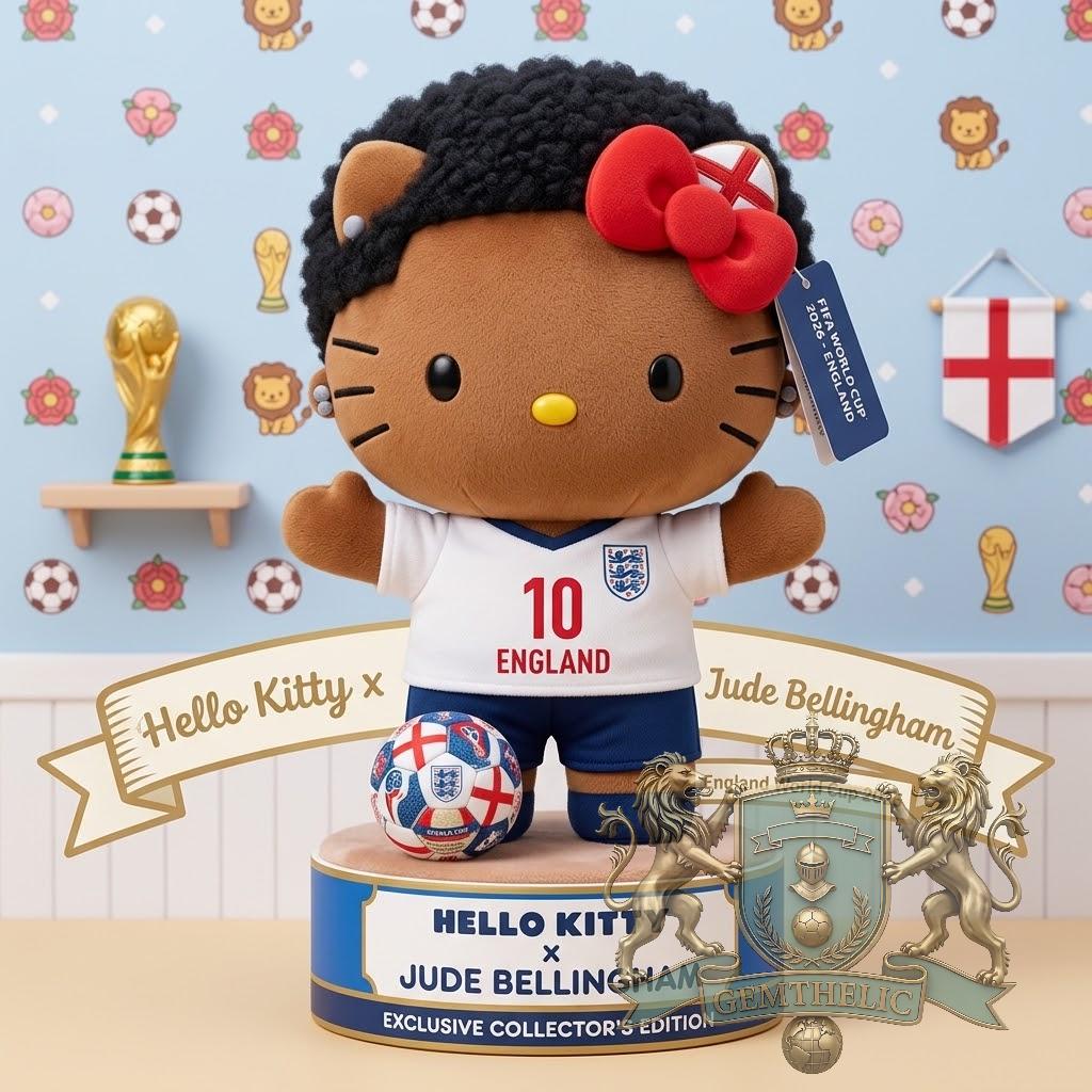 Hello Kitty Jude Bellingham World Cup 2026 Plush Toy - Front View