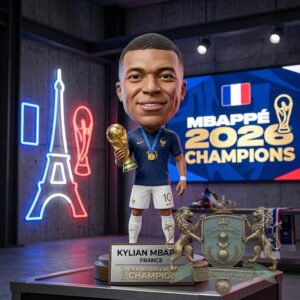 Kylian Mbappe World Cup 2026 Champions Bobblehead Figure