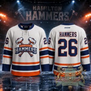 Hamilton Hammers Player Number 26 Hockey Jersey