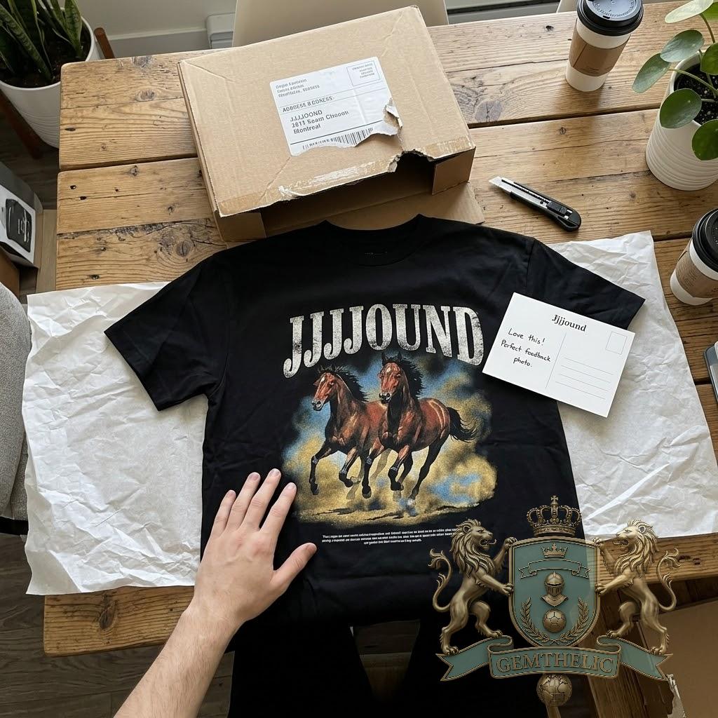 JJJJOUND Fierce Black Horses T-Shirt