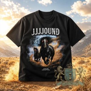 JJJJOUND Fierce Black Horses T-Shirt