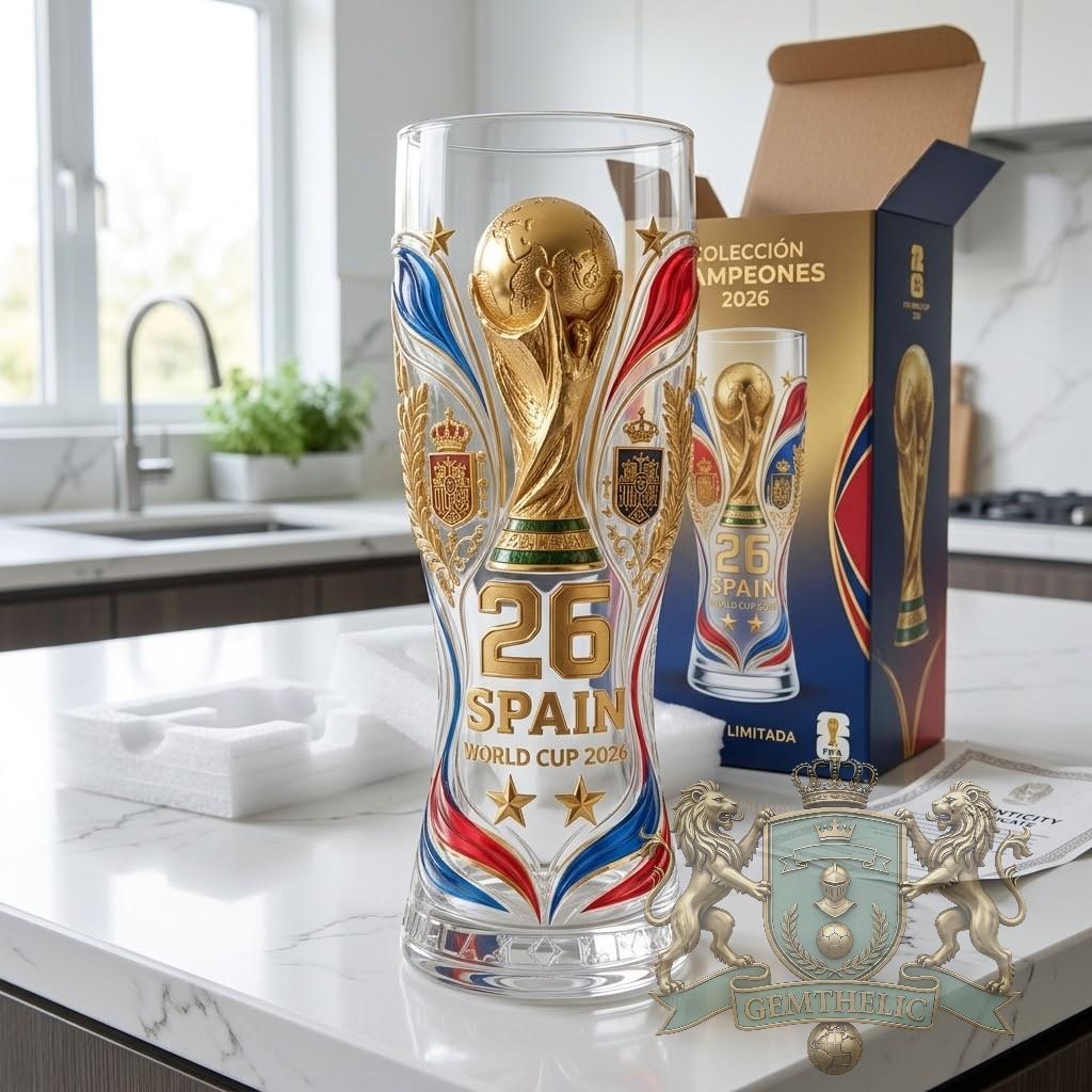 Spain National Football Team FIFA World Cup 2026 Glass Beer