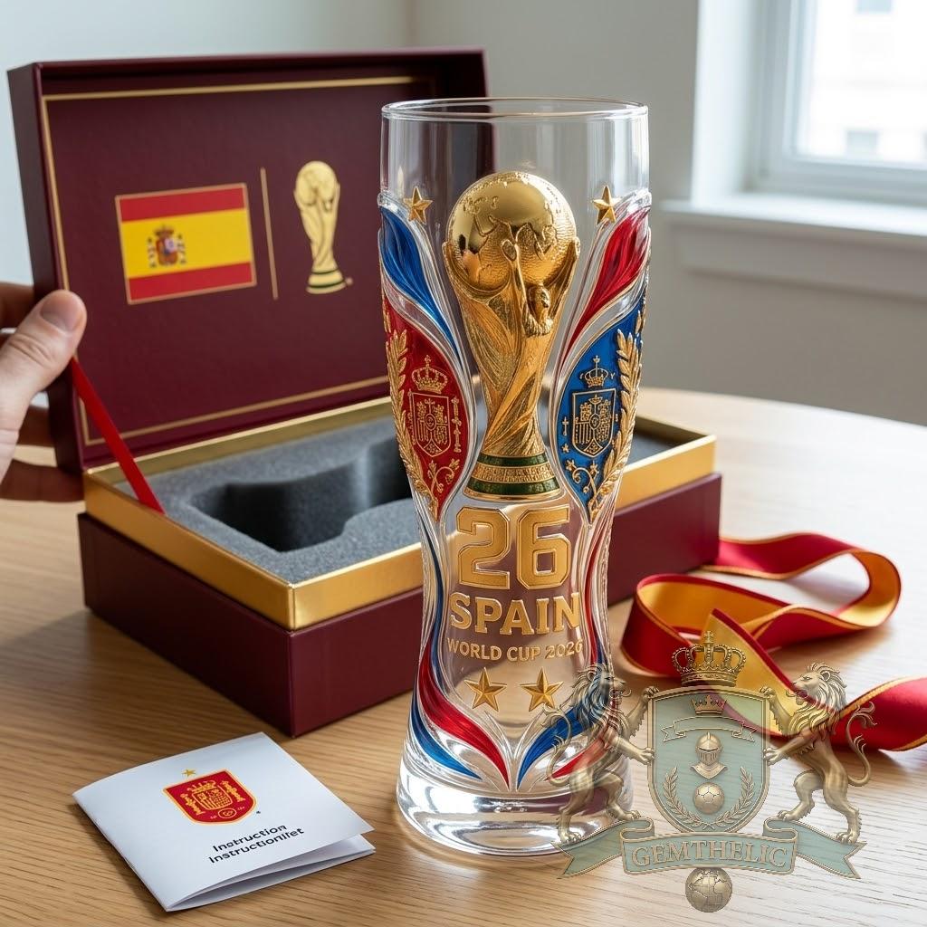 Spain National Football Team FIFA World Cup 2026 Glass Beer