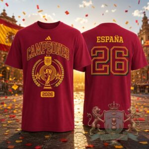 Spain National Football Team World Cup Champions 2026 T-Shirt