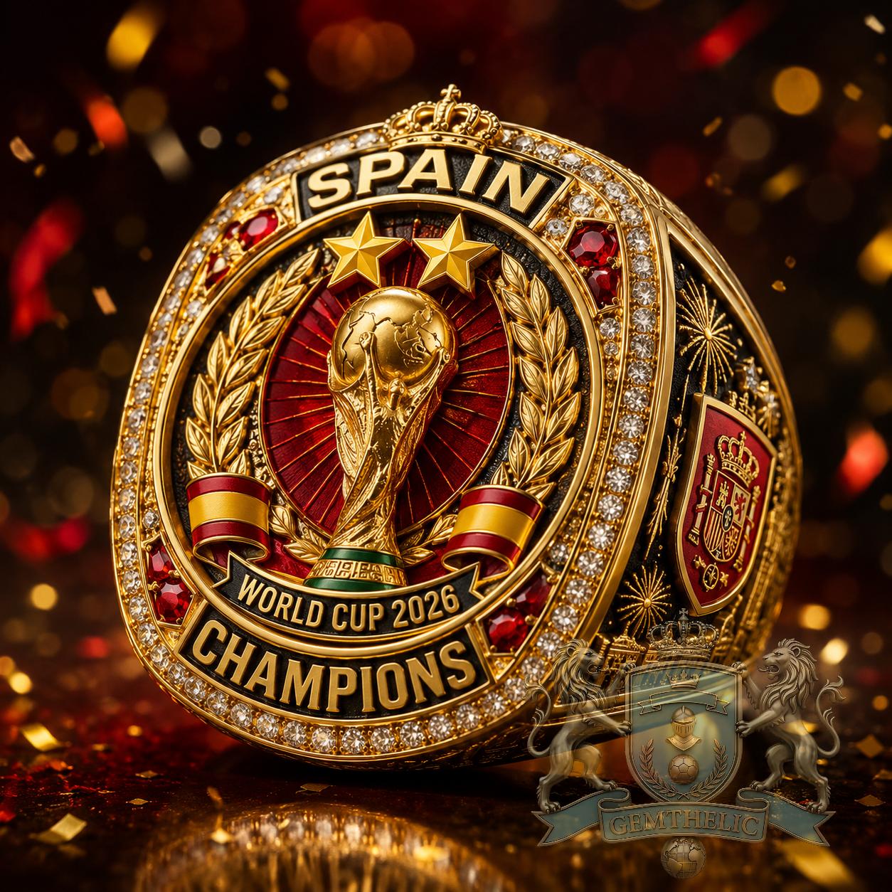 Spain World Cup 2026 Champions Ring - Front View