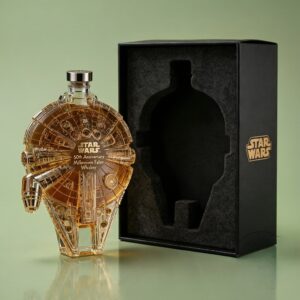 Star Wars 50th Anniversary Millennium Falcon Whiskey Bottle